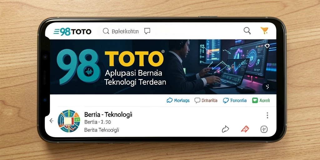 Antarmuka 98TOTO menampilkan berita teknologi terkini dengan desain yang menarik.