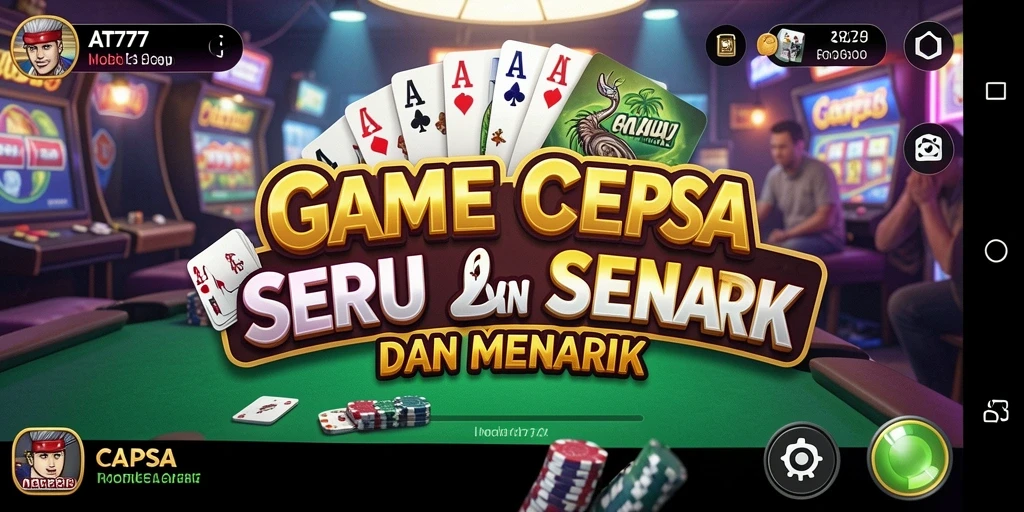 Antarmuka permainan Capsa yang menarik dan mudah dipahami.