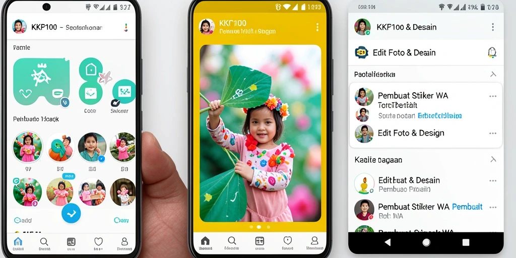 Antarmuka KPK100 yang sederhana dan intuitif untuk membuat stiker WA.