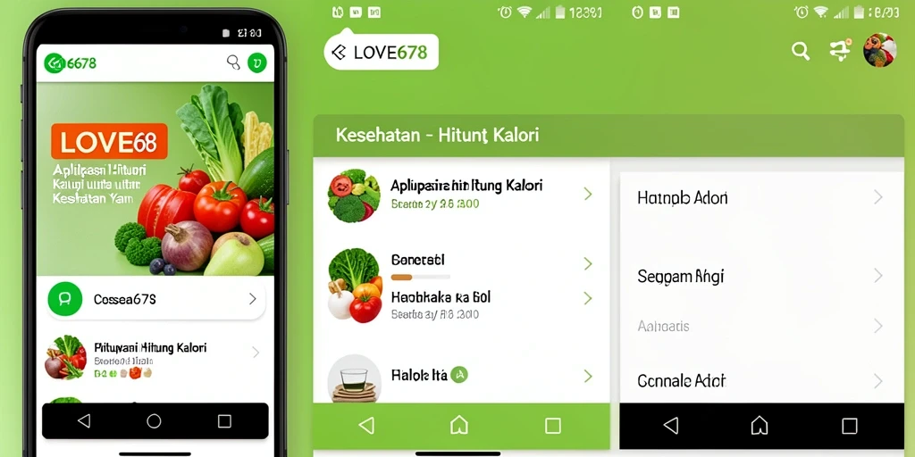 Antarmuka LOVE678 yang menunjukkan fitur Hitung Kalori dengan jelas.