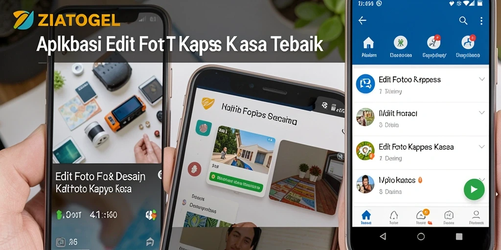 Tampilan antarmuka ZIATOGEL yang intuitif untuk Edit Foto Kertas Kaca.